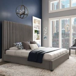 Top 10 💯 Aart Tufted Solid Wood And Upholstered Platform Bed By INSPIRE Q Bold 🎉