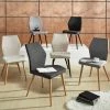 Best Sale ⌛ Abelone Contour Upholstered Dining Chairs (Set Of 2) By INSPIRE Q Modern Dark Grey Linen 😉