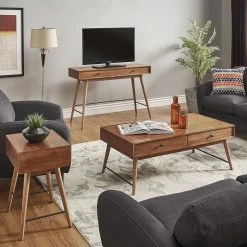 Flash Sale ⌛ Aksel Wood Accent Tables By INSPIRE Q Modern Dark Walnut 😉