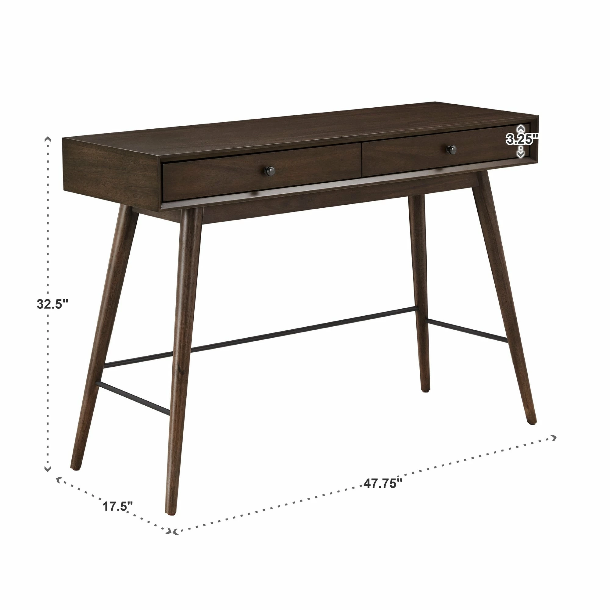 Promo ⌛ Aksel Wood 2-Drawer Sofa Table TV Stand By INSPIRE Q Modern Dark Walnut 🌟 5 Promo ⌛ Aksel Wood 2-Drawer Sofa Table TV Stand By INSPIRE Q Modern Dark Walnut 🌟 - Image 5
