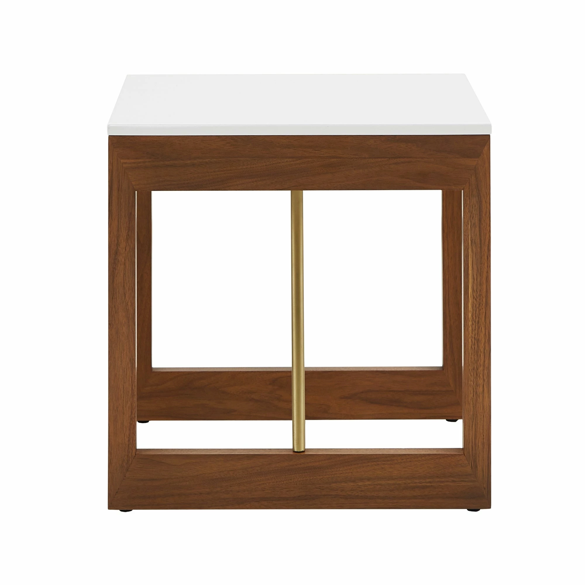 Deals 🎁 Archer Two-Tone High Gloss White And Walnut End Table By INSPIRE Q Modern 🤩 4 Deals 🎁 Archer Two-Tone High Gloss White And Walnut End Table By INSPIRE Q Modern 🤩 - Image 4