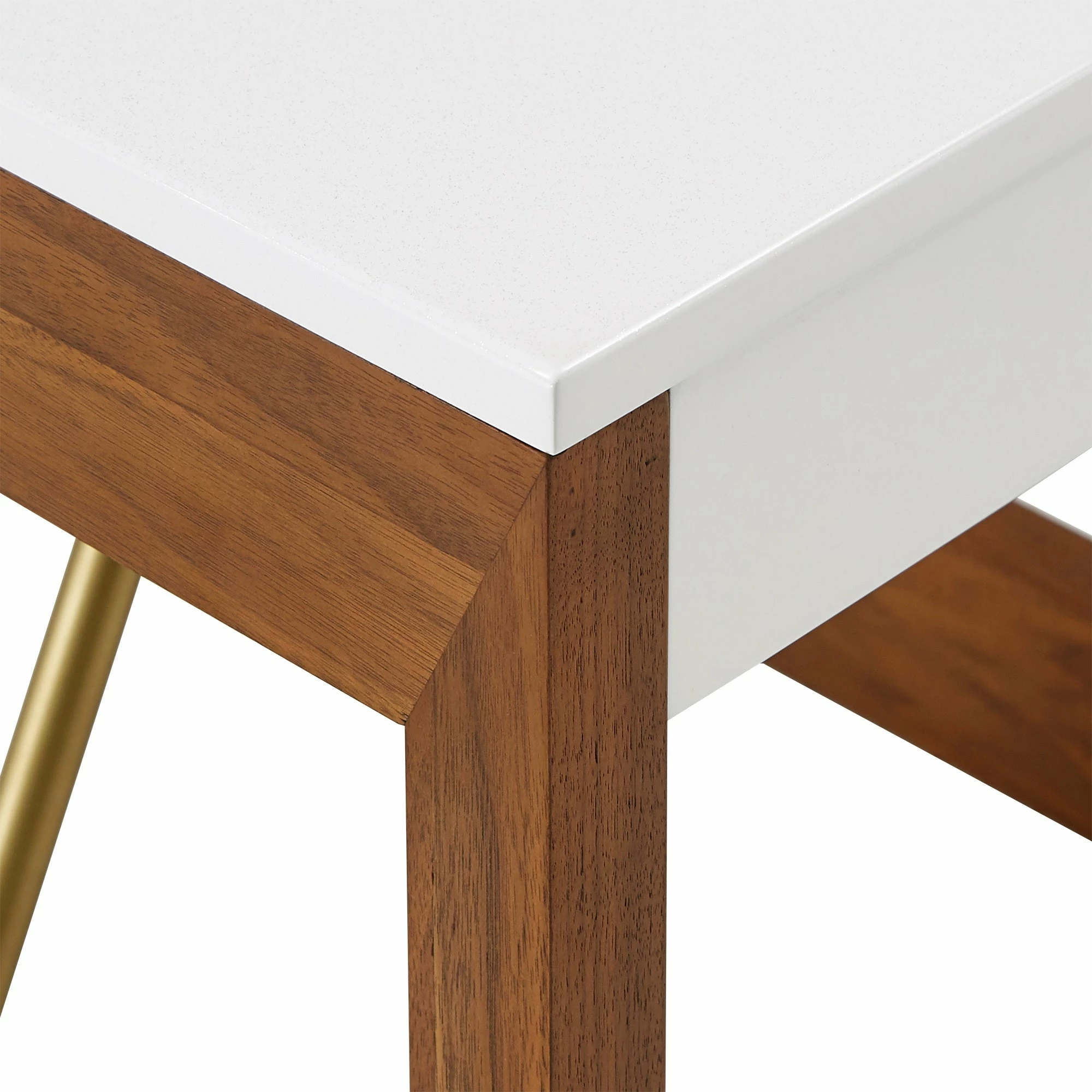 Deals 🎁 Archer Two-Tone High Gloss White And Walnut End Table By INSPIRE Q Modern 🤩 6 Deals 🎁 Archer Two-Tone High Gloss White And Walnut End Table By INSPIRE Q Modern 🤩 - Image 6