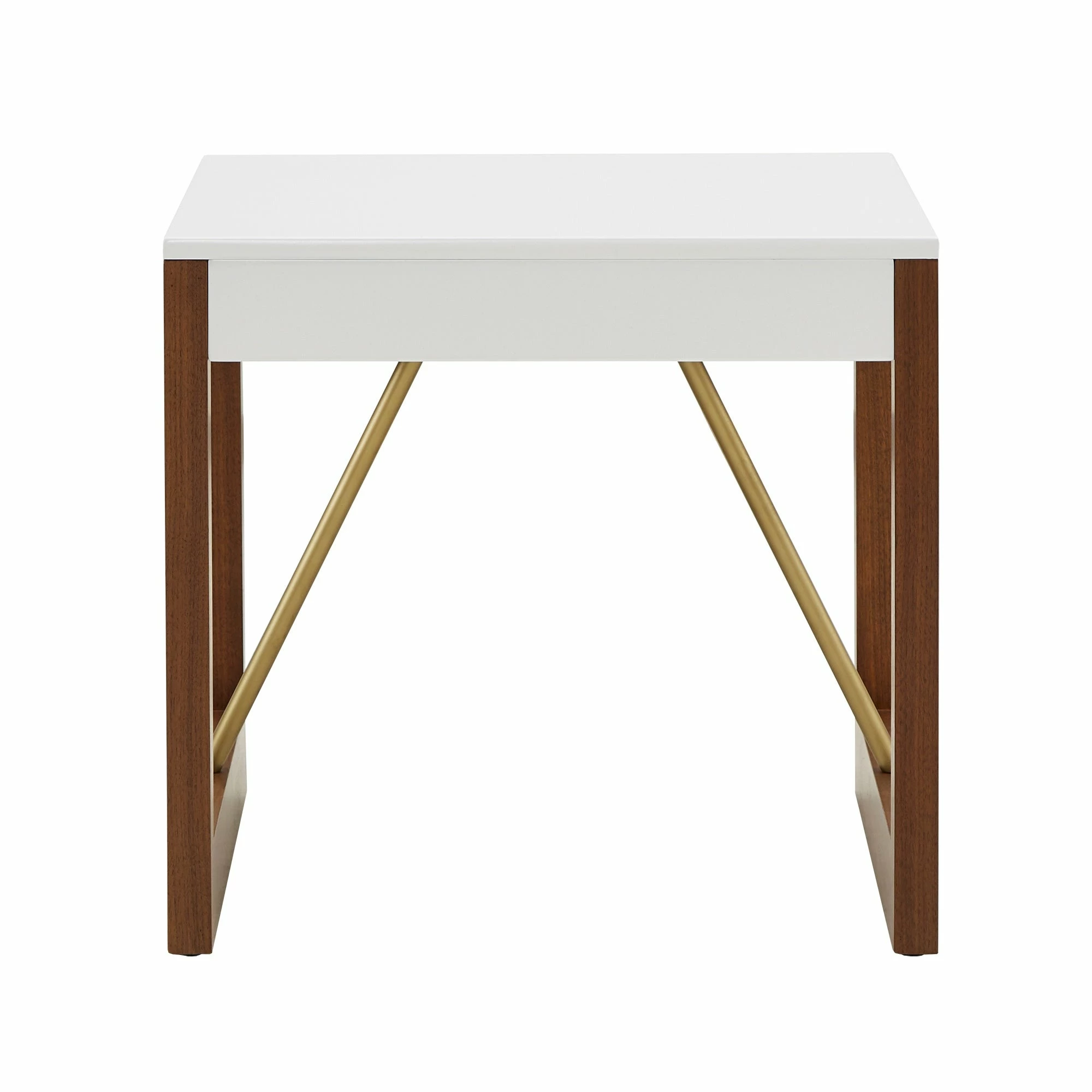 Deals 🎁 Archer Two-Tone High Gloss White And Walnut End Table By INSPIRE Q Modern 🤩 3 Deals 🎁 Archer Two-Tone High Gloss White And Walnut End Table By INSPIRE Q Modern 🤩 - Image 3