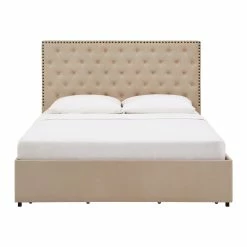 Brand new 😀 Arlert Nailhead Linen Headboard Storage Platform Bed By INSPIRE Q Classic 👏 26 Brand new 😀 Arlert Nailhead Linen Headboard Storage Platform Bed By INSPIRE Q Classic 👏 -iNSPIRE Q shop Arlert Nailhead Linen Headboard Storage Platform Bed by iNSPIRE Q Classic 11