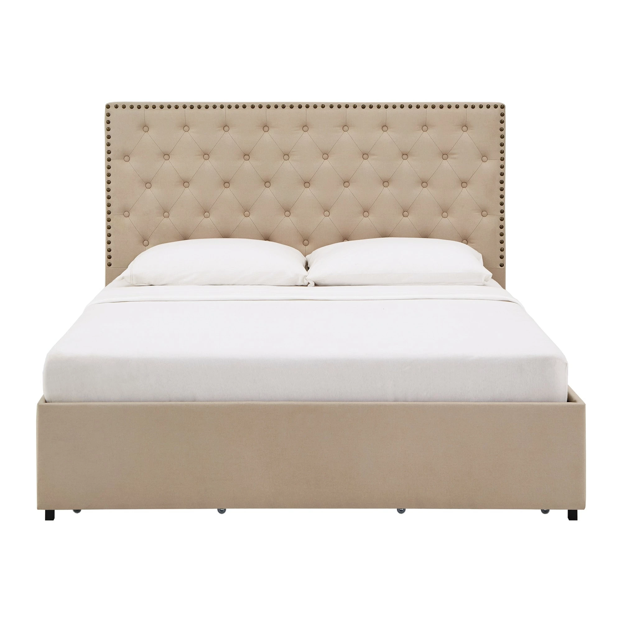 Brand new 😀 Arlert Nailhead Linen Headboard Storage Platform Bed By INSPIRE Q Classic 👏 12 Brand new 😀 Arlert Nailhead Linen Headboard Storage Platform Bed By INSPIRE Q Classic 👏 - Image 12