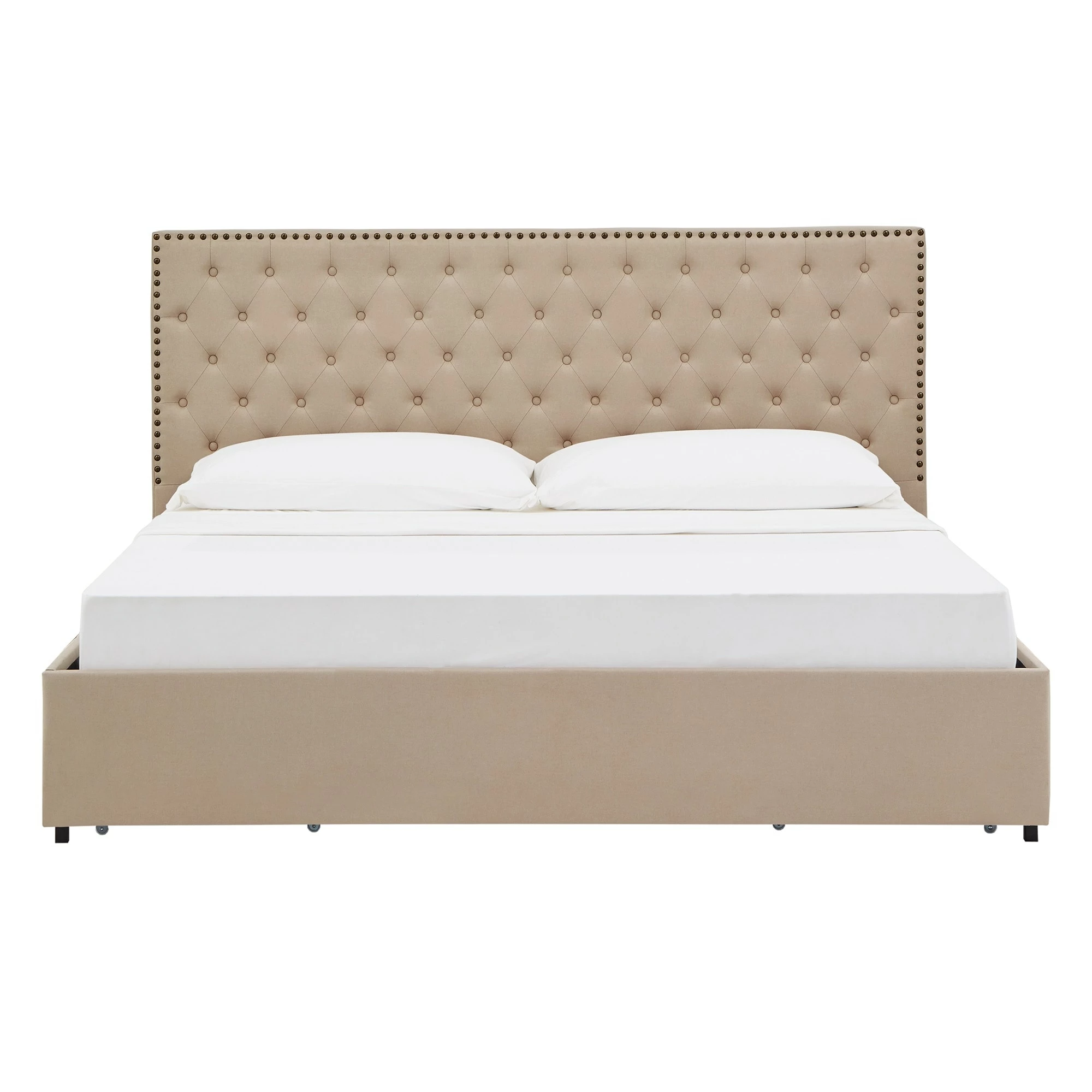 Brand new 😀 Arlert Nailhead Linen Headboard Storage Platform Bed By INSPIRE Q Classic 👏 15 Brand new 😀 Arlert Nailhead Linen Headboard Storage Platform Bed By INSPIRE Q Classic 👏 - Image 15