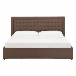 Best Sale 💯 Arlert Tufted Linen Headboard Storage Platform Bed By INSPIRE Q Classic 🎉 -iNSPIRE Q shop Arlert Tufted Linen Headboard Storage Platform Bed by iNSPIRE Q Classic 11