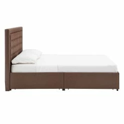 Best Sale 💯 Arlert Tufted Linen Headboard Storage Platform Bed By INSPIRE Q Classic 🎉 -iNSPIRE Q shop Arlert Tufted Linen Headboard Storage Platform Bed by iNSPIRE Q Classic 4
