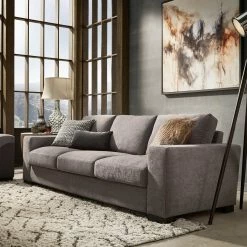 Cheap 🎁 Ashton Double Sided Down-Feather Extra-long Sofa By INSPIRE Q Artisan 🌟 -iNSPIRE Q shop Ashton Grey Fabric Double Sided Down Feather Extra long Sofa by iNSPIRE Q Artisan 3
