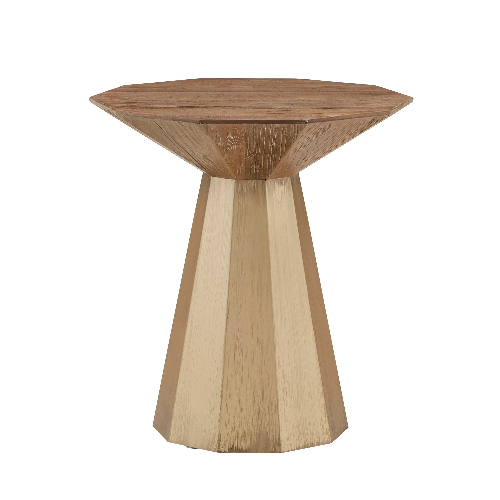 Outlet ❤️ Bach Antique Gold Reclaimed Style Decagon End Table By INSPIRE Q Bold ❤️ 3 Outlet ❤️ Bach Antique Gold Reclaimed Style Decagon End Table By INSPIRE Q Bold ❤️ - Image 3