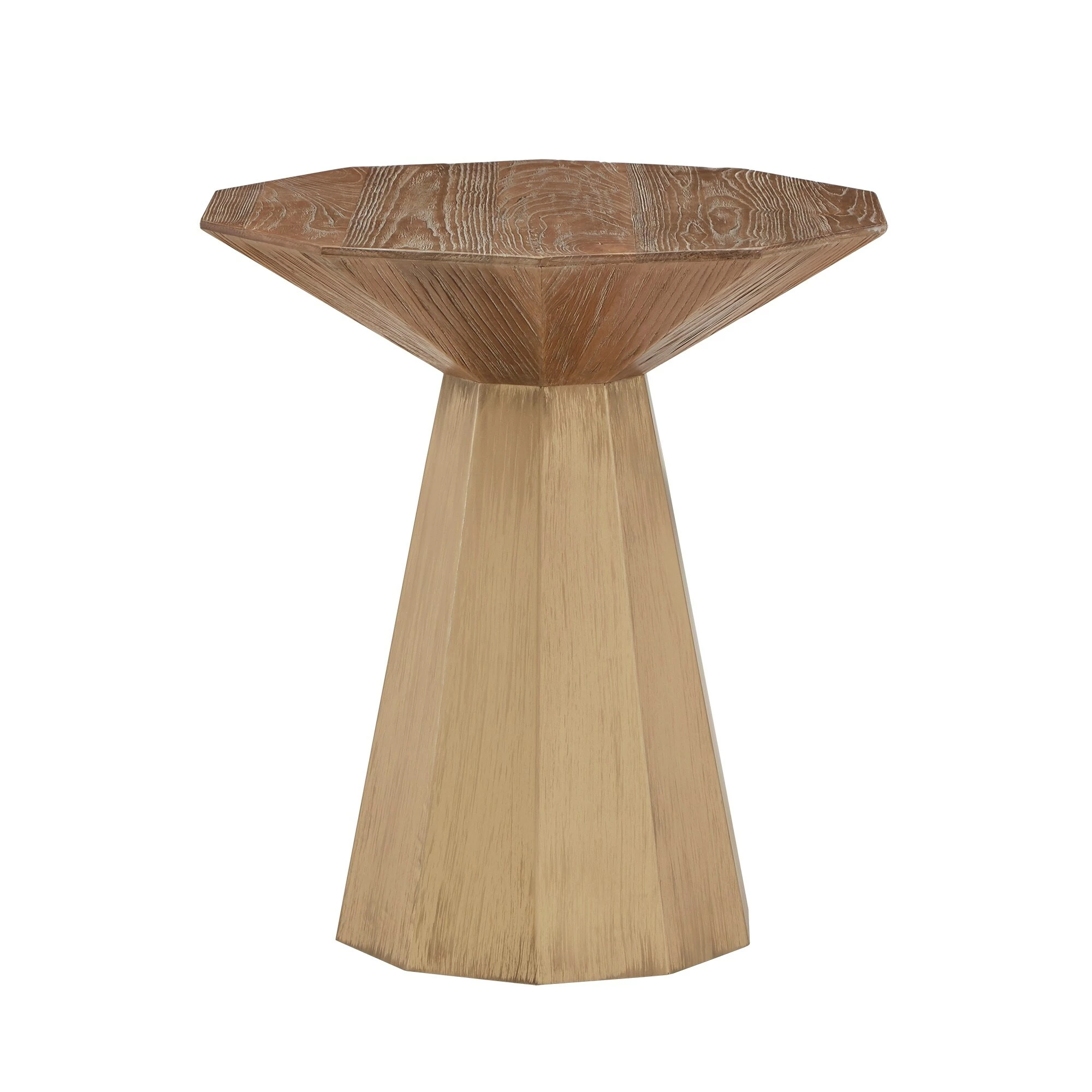 Outlet ❤️ Bach Antique Gold Reclaimed Style Decagon End Table By INSPIRE Q Bold ❤️ 4 Outlet ❤️ Bach Antique Gold Reclaimed Style Decagon End Table By INSPIRE Q Bold ❤️ - Image 4