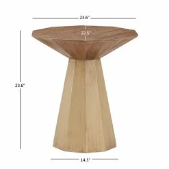 Outlet ❤️ Bach Antique Gold Reclaimed Style Decagon End Table By INSPIRE Q Bold ❤️ 13 Outlet ❤️ Bach Antique Gold Reclaimed Style Decagon End Table By INSPIRE Q Bold ❤️ -iNSPIRE Q shop Bach Antique Gold Reclaimed Wood Decagon End Table by iNSPIRE Q Bold 6