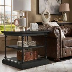 Best reviews of 👍 Barnstone Cornice Accent Storage Side Table By INSPIRE Q Artisan Black 🎁
