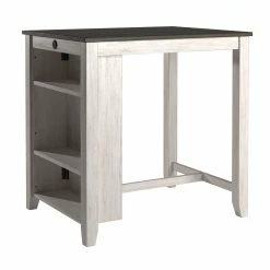 Outlet 👍 Beck Counter Height 3-Piece Dining Set With USB Charging Station By INSPIRE Q Classic White 🥰 17 Outlet 👍 Beck Counter Height 3-Piece Dining Set With USB Charging Station By INSPIRE Q Classic White 🥰 -iNSPIRE Q shop Beck Two Tone Counter Height 3 Piece Dining Set by iNSPIRE Q Classic 2