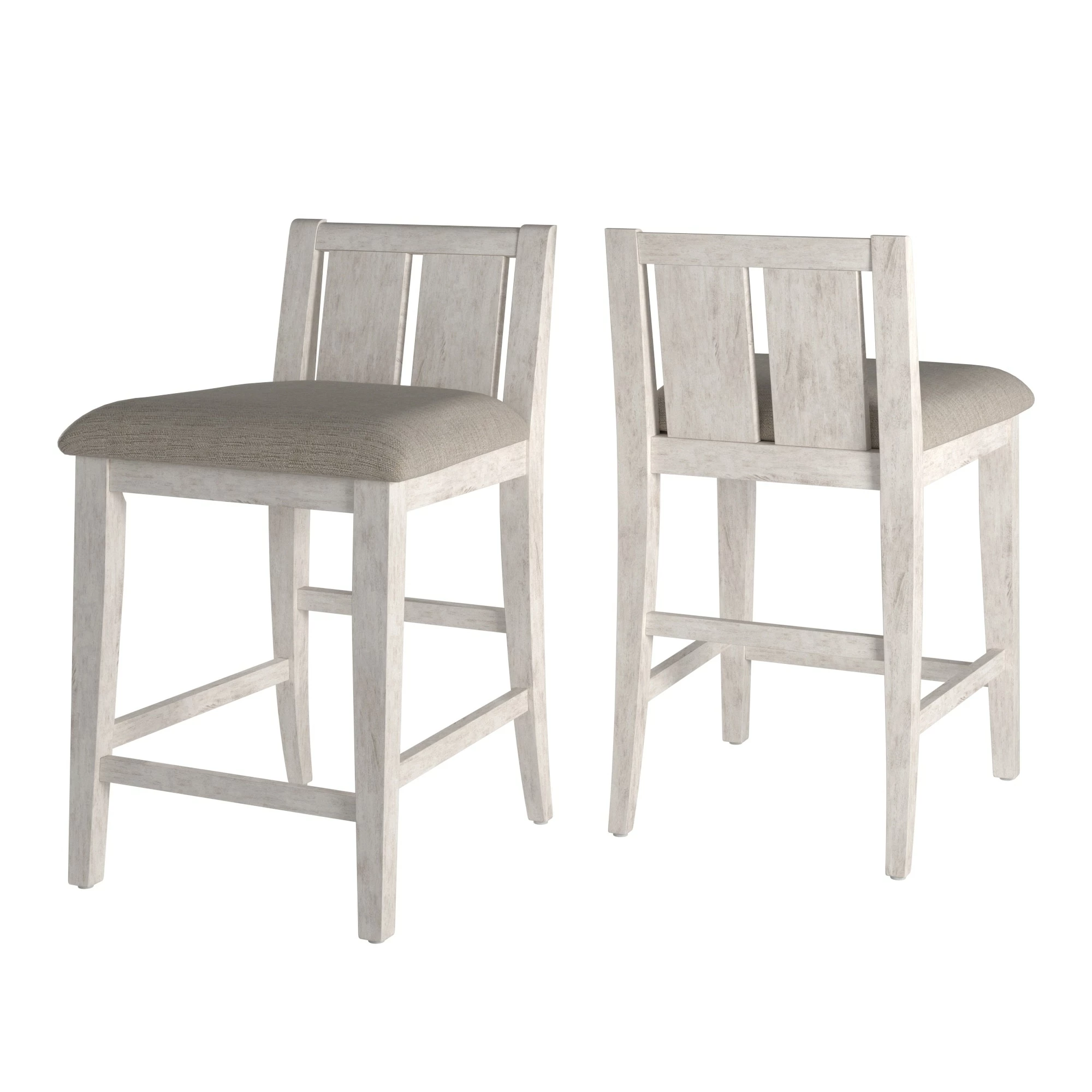 New 🌟 Beck Two-Tone Fabric Counter Height Chair (Set Of 2) By INSPIRE Q Classic Grey & White ⌛ 3 New 🌟 Beck Two-Tone Fabric Counter Height Chair (Set Of 2) By INSPIRE Q Classic Grey & White ⌛ - Image 3