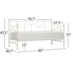 Wholesale 👏 Bellwood Victorian Iron Metal Daybed By INSPIRE Q Classic Antique White ✔️ 19 Wholesale 👏 Bellwood Victorian Iron Metal Daybed By INSPIRE Q Classic Antique White ✔️ -iNSPIRE Q shop Bellwood Victorian Iron Metal Daybed by iNSPIRE Q Classic