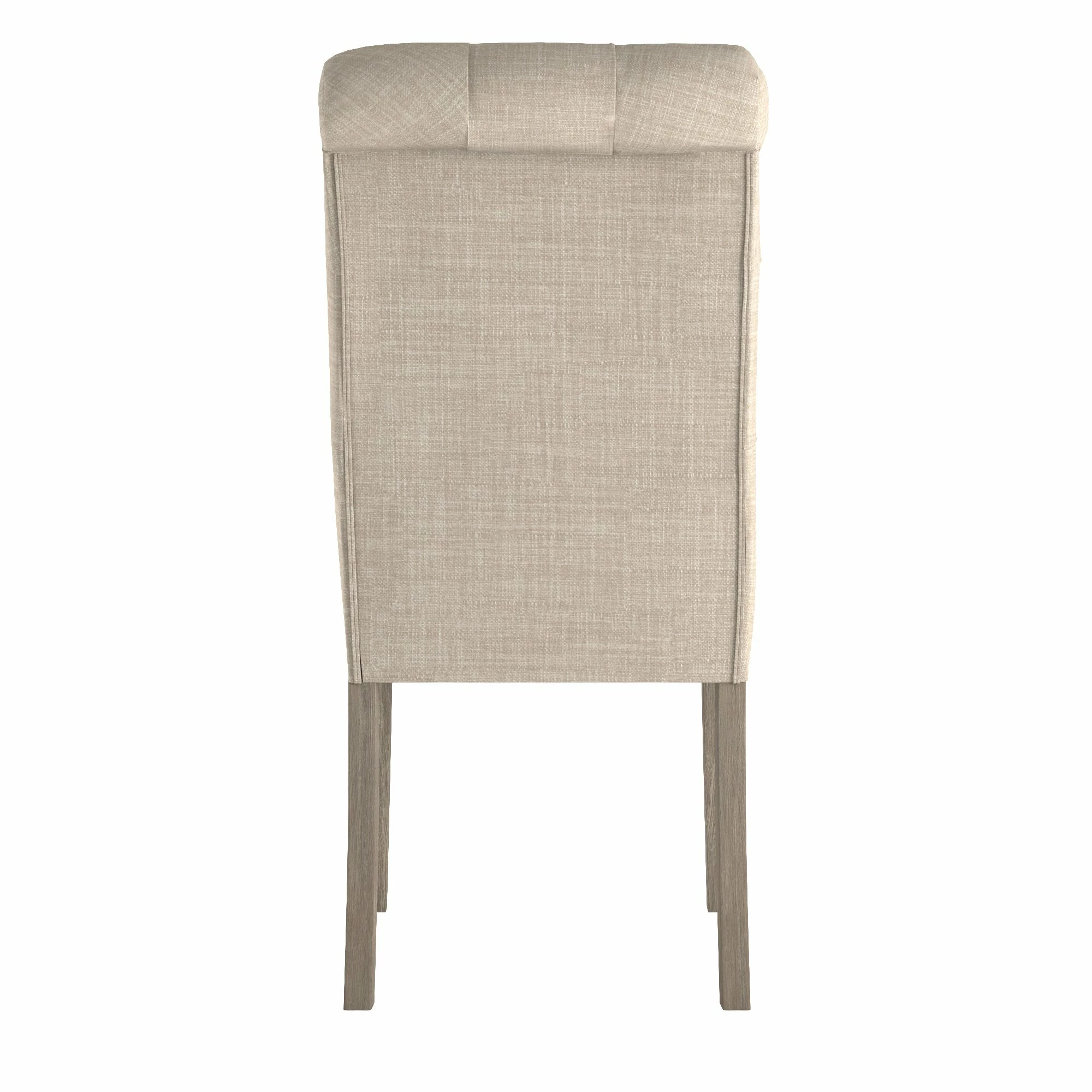 New 🥰 Benchwright Linen Tufted Dining Chair With Grey Finish Legs (Set Of 2) By INSPIRE Q Artisan Beige Linen ⭐ - Image 8