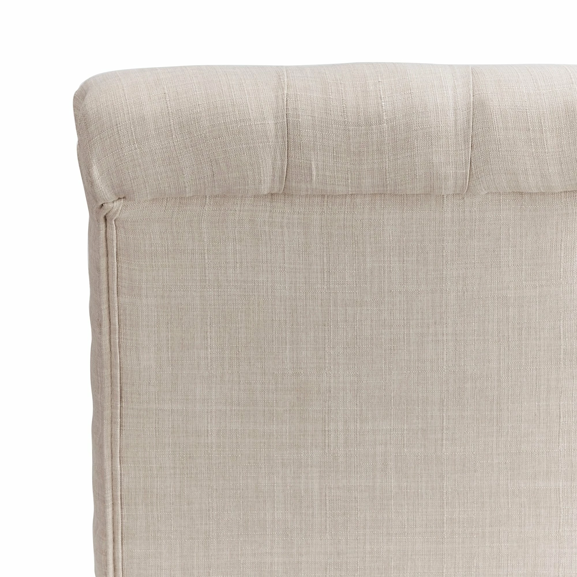 New 🥰 Benchwright Linen Tufted Dining Chair With Grey Finish Legs (Set Of 2) By INSPIRE Q Artisan Beige Linen ⭐ - Image 9