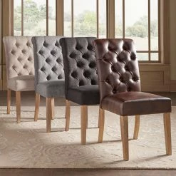Deals 💯 Benchwright Premium Tufted Rolled Back Parsons Chairs (Set Of 2) By INSPIRE Q Artisan Beige Linen 🤩