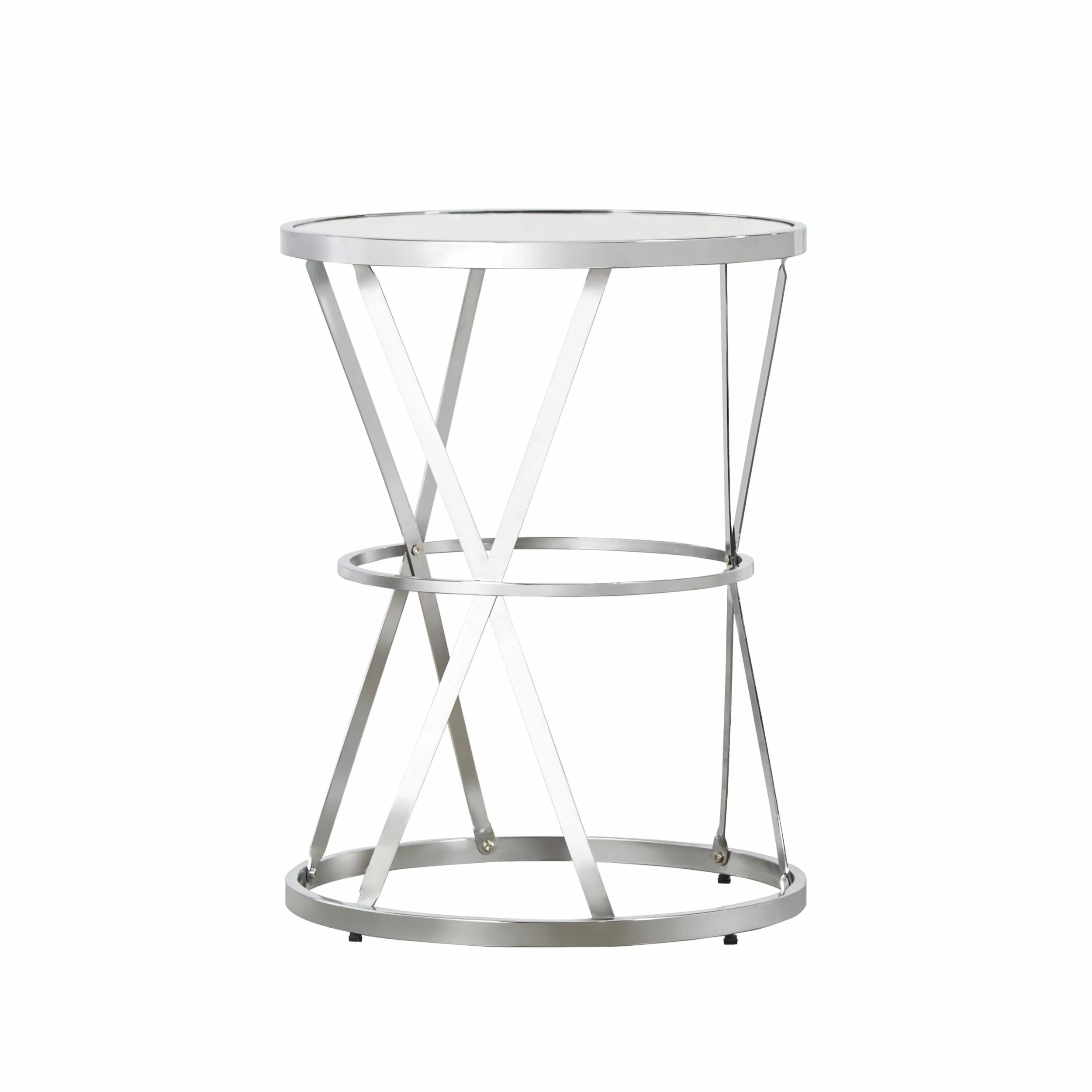 New 😉 Berke Mirrored Top Round End Side Table By INSPIRE Q Bold 💯 5 New 😉 Berke Mirrored Top Round End Side Table By INSPIRE Q Bold 💯 - Image 5