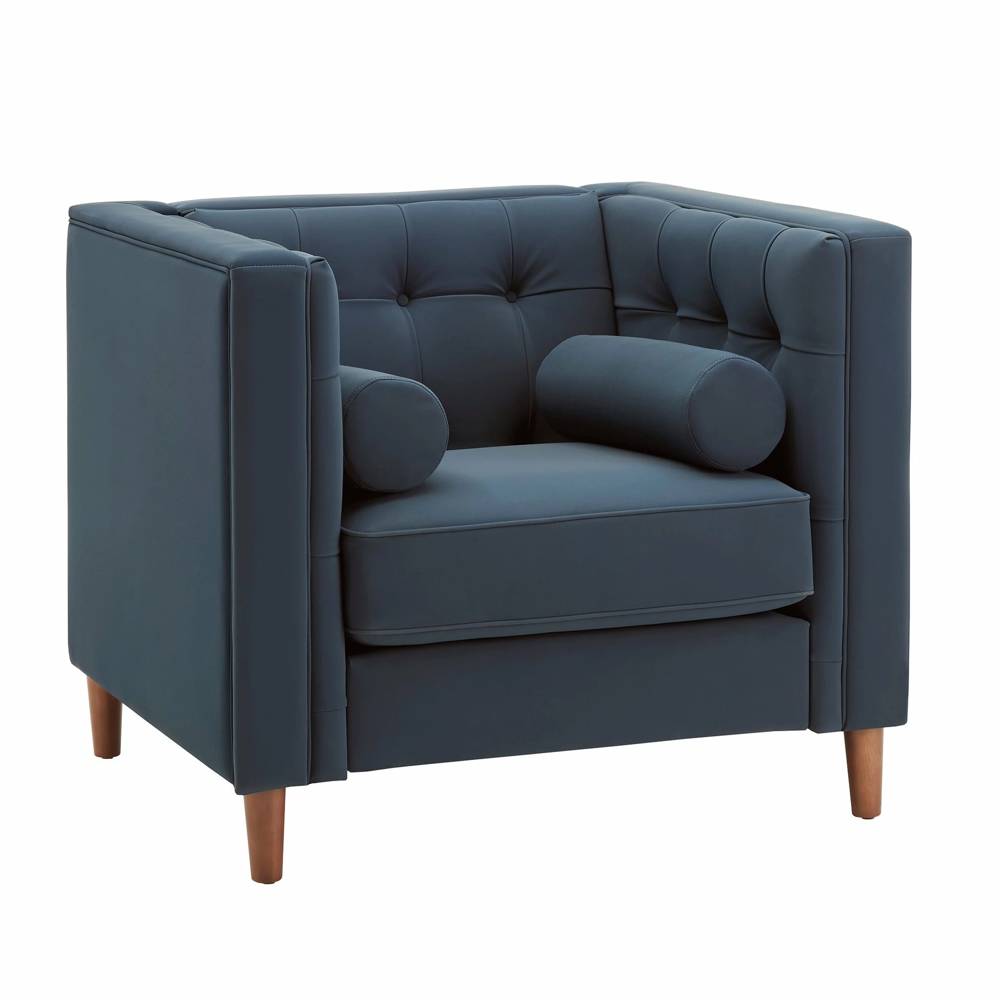 New 🎉 Beverly Tuxedo Faux Leather Arm Chair By INSPIRE Q Bold Beige ❤️ 4 New 🎉 Beverly Tuxedo Faux Leather Arm Chair By INSPIRE Q Bold Beige ❤️ - Image 4