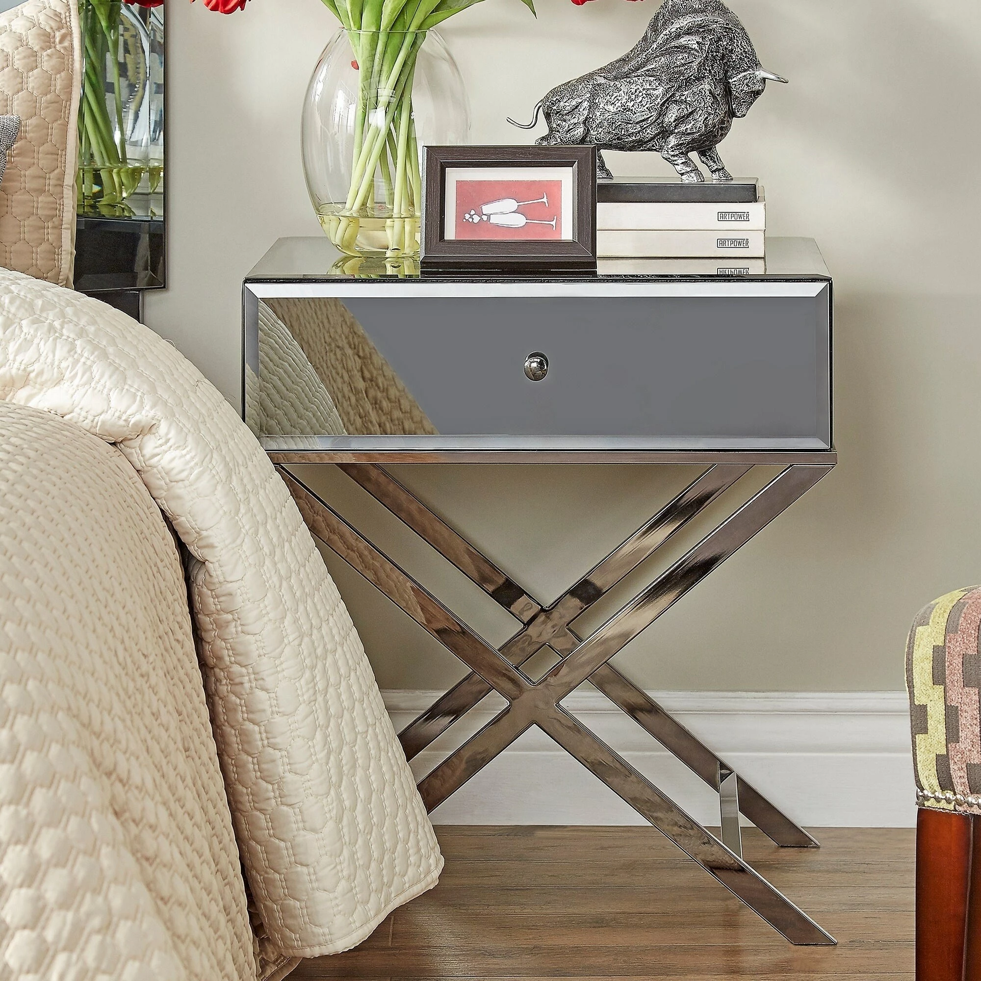 Best Sale ๐งจ Camille X Base Mirrored Accent Campaign Table By INSPIRE Q Bold Gold Champagne Finish ๐ฏ 6 Best Sale ๐งจ Camille X Base Mirrored Accent Campaign Table By INSPIRE Q Bold Gold Champagne Finish ๐ฏ - Image 6