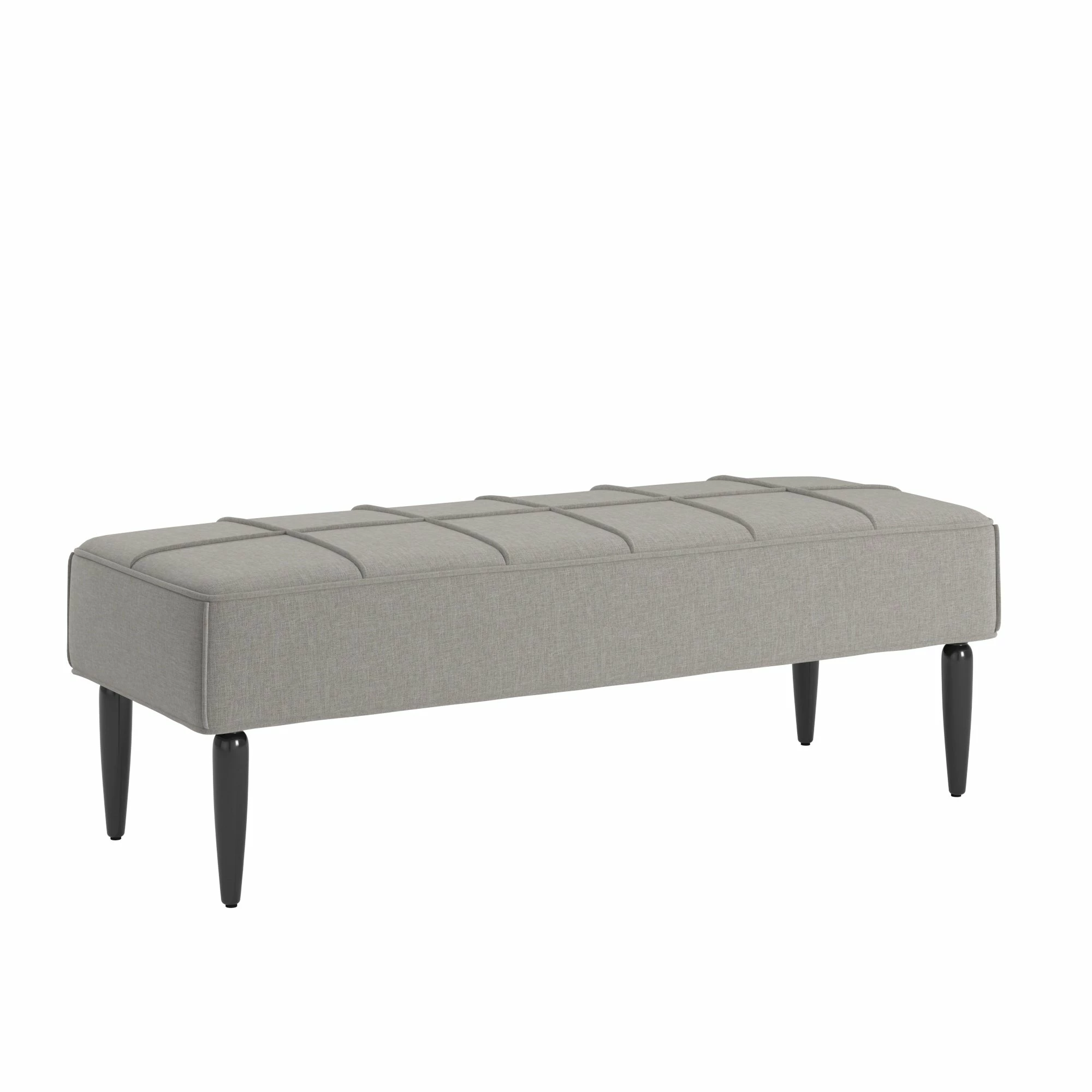 Wholesale ๐ Cassian Black Finish Linen Upholstered Bench By INSPIRE Q Modern Grey ๐งจ - Image 6