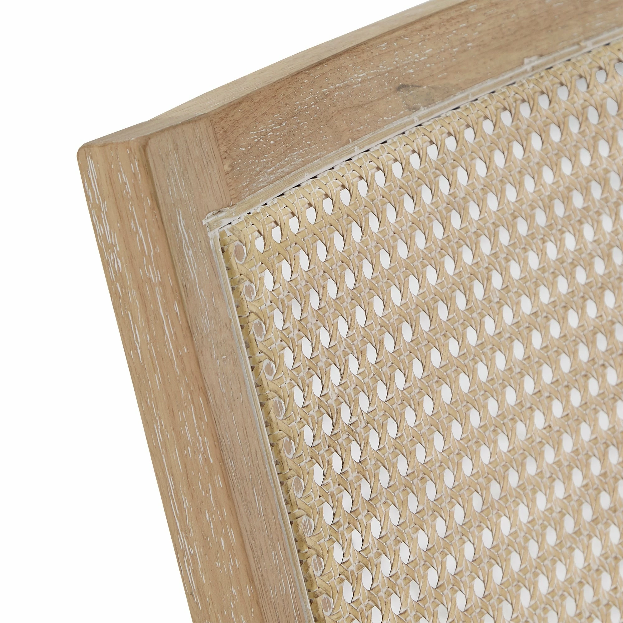 Outlet 😀 Celann Natural Finish Fabric Cane Accent Chair By INSPIRE Q Modern ✨ - Image 6