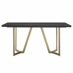 Buy 🥰 Cheyenne Black And Distressed Gold Finish Dining Set By INSPIRE Q Modern 7-piece Set 🎁 -iNSPIRE Q shop Cheyenne Black and Distressed Gold Finish Dining Set by iNSPIRE Q Modern