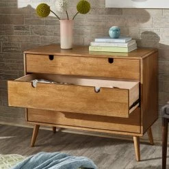 Wholesale 🤩 Clark Oak Finish 3-drawer 👗 Dresser By INSPIRE Q Modern 🎉