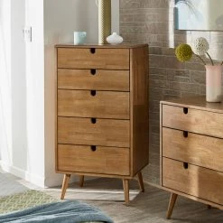 Hot Sale ❤️ Clark Oak Finish 5-drawer Chest By INSPIRE Q Modern 🎉