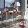 Best reviews of 🔔 Cooke Natural Finish Gold Metal 1-Drawer Desk By INSPIRE Q Modern 🔥