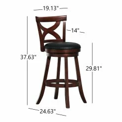 Brand new ⌛ Crosby Cherry X-back 29-inch Swivel High Back Barstool By INSPIRE Q Classic 🥰 13 Brand new ⌛ Crosby Cherry X-back 29-inch Swivel High Back Barstool By INSPIRE Q Classic 🥰 -iNSPIRE Q shop Crosby Cherry X back 29 inch Swivel High Back Barstool by iNSPIRE Q Classic 5