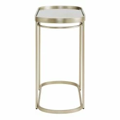 Wholesale ❤️ Dale Champagne Silver Finish Antique Mirror Top Table Set By INSPIRE Q Modern 😉 -iNSPIRE Q shop Dale Champagne Silver Finish Antique Mirror Top Table Set by iNSPIRE Q Modern 13