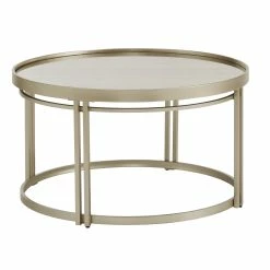 Wholesale ❤️ Dale Champagne Silver Finish Antique Mirror Top Table Set By INSPIRE Q Modern 😉 -iNSPIRE Q shop Dale Champagne Silver Finish Antique Mirror Top Table Set by iNSPIRE Q Modern 8