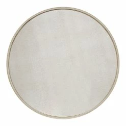 Deals 🥰 Dale Champagne Silver Round Antique Mirror Top End Table By INSPIRE Q Modern ⌛ -iNSPIRE Q shop Dale Champagne Silver Finish Round Antique Mirror Top End Table by iNSPIRE Q Modern 4