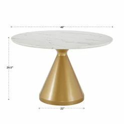 Budget 🥰 Darcy 46" Wide Faux Marble Round Dining Table By INSPIRE Q Bold 😀 17 Budget 🥰 Darcy 46" Wide Faux Marble Round Dining Table By INSPIRE Q Bold 😀 -iNSPIRE Q shop Darcy 4622 Wide Faux Marble Round Dining Table by iNSPIRE Q Bold 8