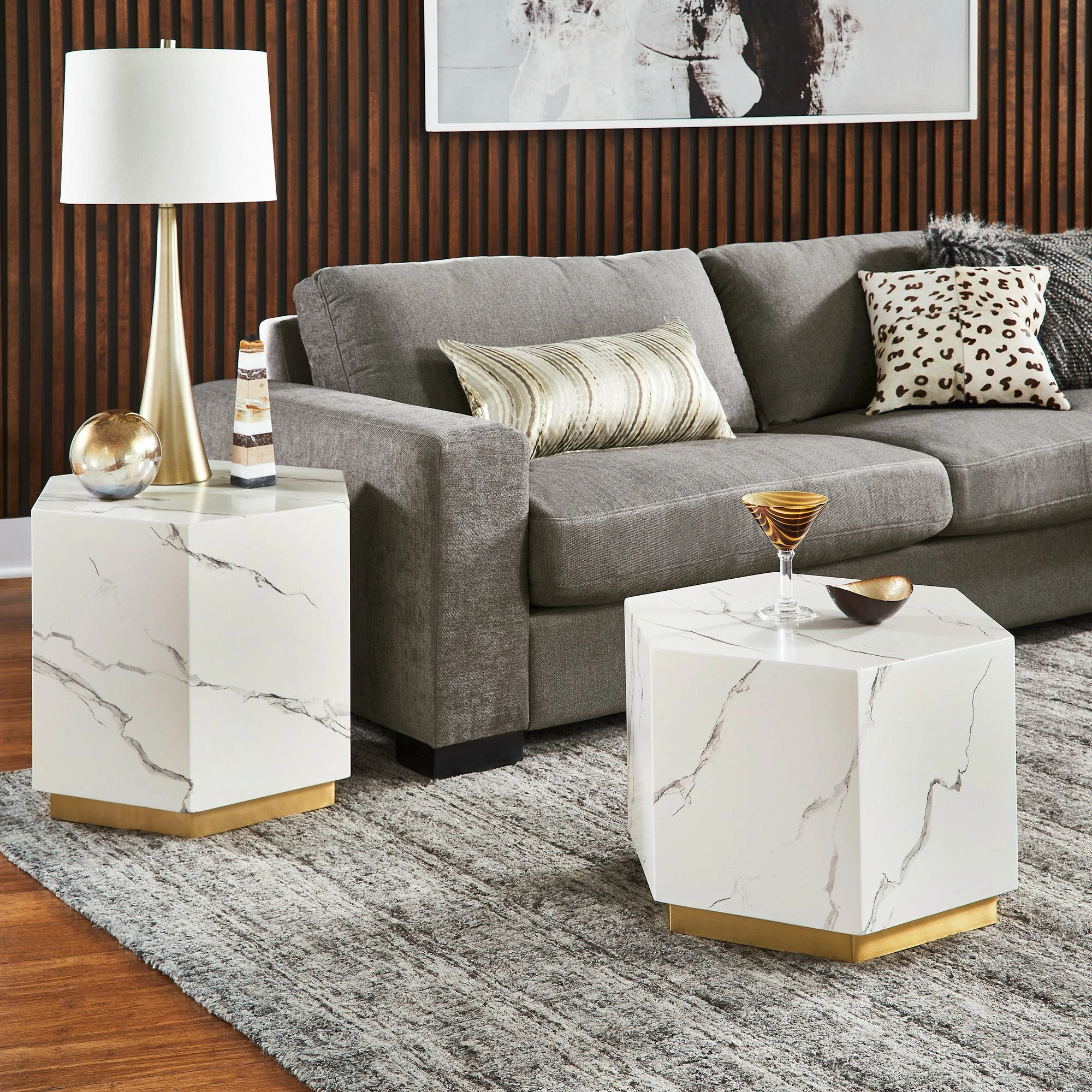 Flash Sale 🎉 Darcy Faux Marble End Table By INSPIRE Q Bold White ⌛ 4 Flash Sale 🎉 Darcy Faux Marble End Table By INSPIRE Q Bold White ⌛ - Image 4