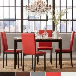 Brand new ✔️ Darcy Faux Marble Top Metal 5-Piece Dining Set By INSPIRE Q Bold Espresso 🔔