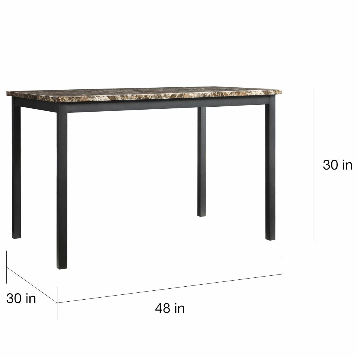 Buy ๐งจ Darcy II Faux Marble Top Black Metal 5-piece Casual Dining Set By INSPIRE Q Bold โค๏ธ 8 Buy ๐งจ Darcy II Faux Marble Top Black Metal 5-piece Casual Dining Set By INSPIRE Q Bold โค๏ธ - Image 8
