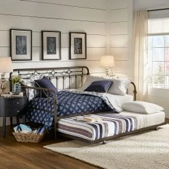 Cheap 👍 Darren Bronze Metal Full Size Daybed By INSPIRE Q Classic ⌛