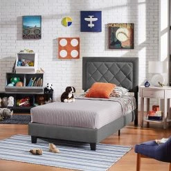 Best reviews of ⌛ Dartington Velvet Fabric Platform Bed By INSPIRE Q Modern Cream 😍