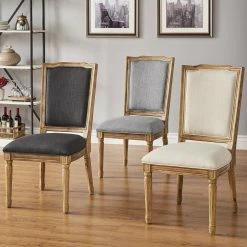 Brand new 🥰 Deana Ornate Linen Dining Chairs (Set Of 2) By INSPIRE Q Artisan Beige Linen ⌛