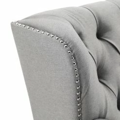 Deals 😉 Dorothy Grey Fabric Button Tufted Sofa With Nailhead Trim By INSPIRE Q Classic 👏 16 Deals 😉 Dorothy Grey Fabric Button Tufted Sofa With Nailhead Trim By INSPIRE Q Classic 👏 -iNSPIRE Q shop Dorothy Grey Fabric Button Tufted Sofa with Nailhead Trim by iNSPIRE Q Classic 7