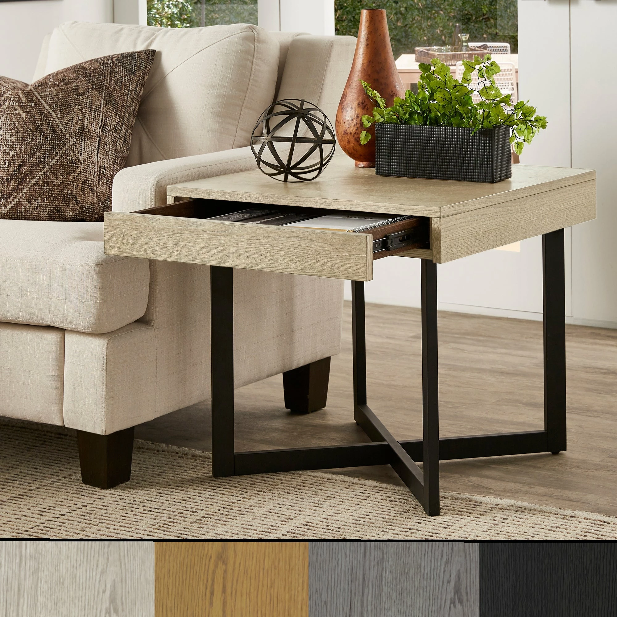 Hot Sale ๐คฉ Eldersley Wood Finish End Table With One Drawer By INSPIRE Q Modern Grey ๐งจ 1 Hot Sale ๐คฉ Eldersley Wood Finish End Table With One Drawer By INSPIRE Q Modern Grey ๐งจ