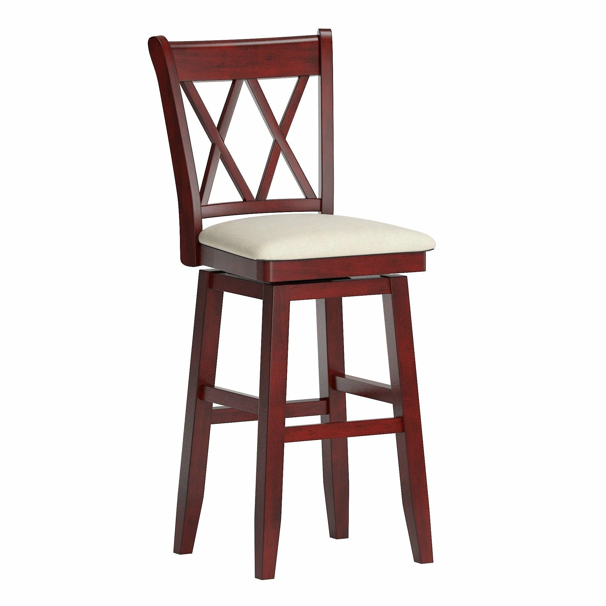 Hot Sale ⌛ Eleanor Double X Back Wood Swivel Bar Stool By INSPIRE Q Classic Oak 🥰 - Image 15