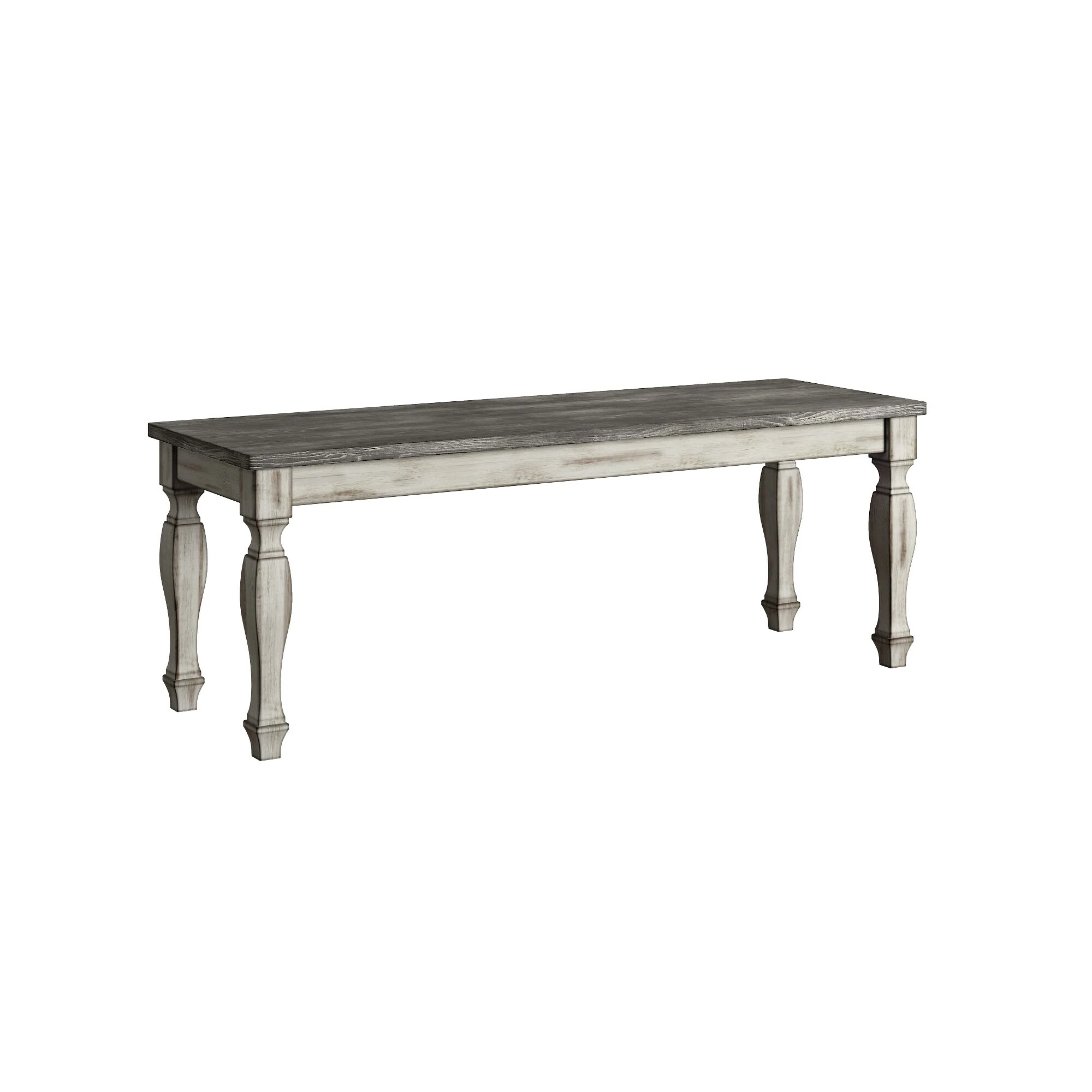 Hot Sale ⌛ Eleanor Two-Tone Square Turned Leg Dining Bench By INSPIRE Q Classic 🎁 2 Hot Sale ⌛ Eleanor Two-Tone Square Turned Leg Dining Bench By INSPIRE Q Classic 🎁 - Image 2