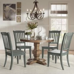 Flash Sale 👍 Eleanor Oak Round Solid Wood Top And Slat Back Chairs 5-piece Dining Set By INSPIRE Q Classic Berry Red Chairs 🧨 -iNSPIRE Q shop Eleanor Oak Round Solid Wood Top and Slat Back Chairs 5 piece Dining Set by iNSPIRE Q Classic 190de476 1ce8 4c72 848a 4234f8928ec6 1000