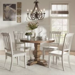 Flash Sale 👍 Eleanor Oak Round Solid Wood Top And Slat Back Chairs 5-piece Dining Set By INSPIRE Q Classic Berry Red Chairs 🧨 -iNSPIRE Q shop Eleanor Oak Round Solid Wood Top and Slat Back Chairs 5 piece Dining Set by iNSPIRE Q Classic 8d3385d9 069e 4cdc 9e1d 4fabdb87fff9 1000