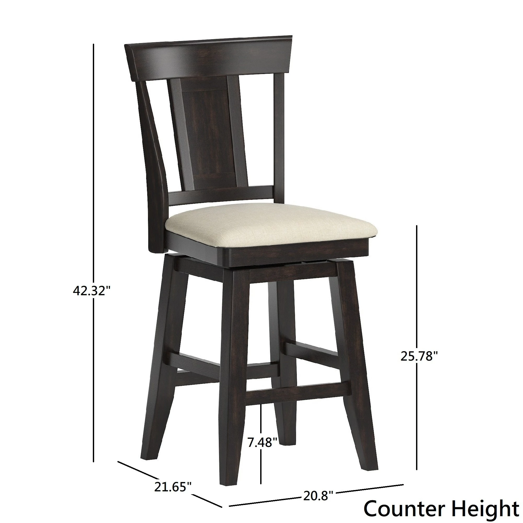 Deals 👍 Eleanor Panel Back Wood Swivel Chair By INSPIRE Q Classic 29" Antique White 🎁 - Image 14